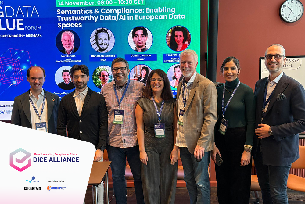 Semantics and Compliance at the Core of Trustworthy European Data Spaces: The DICE Alliance at EBDVF 2025